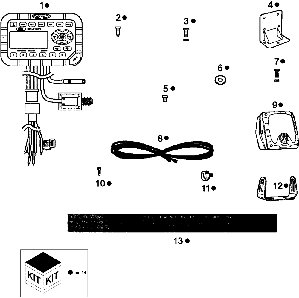 Схема запчастей Case IH SCOUT - (88.512.01) - DIA KIT, MINI STEREO (88) - ACCESSORIES