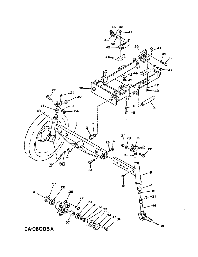 Схема запчастей Case IH 284 - (14-05) - SUSPENSION, FRONT AXLE, DIESEL ENGINE TRACTORS Suspension