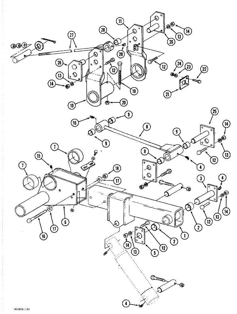 Схема запчастей Case IH 1822 - (9A-082) - DRUM LIFT ARM 1822 COTTON PICKER (13) - PICKING SYSTEM