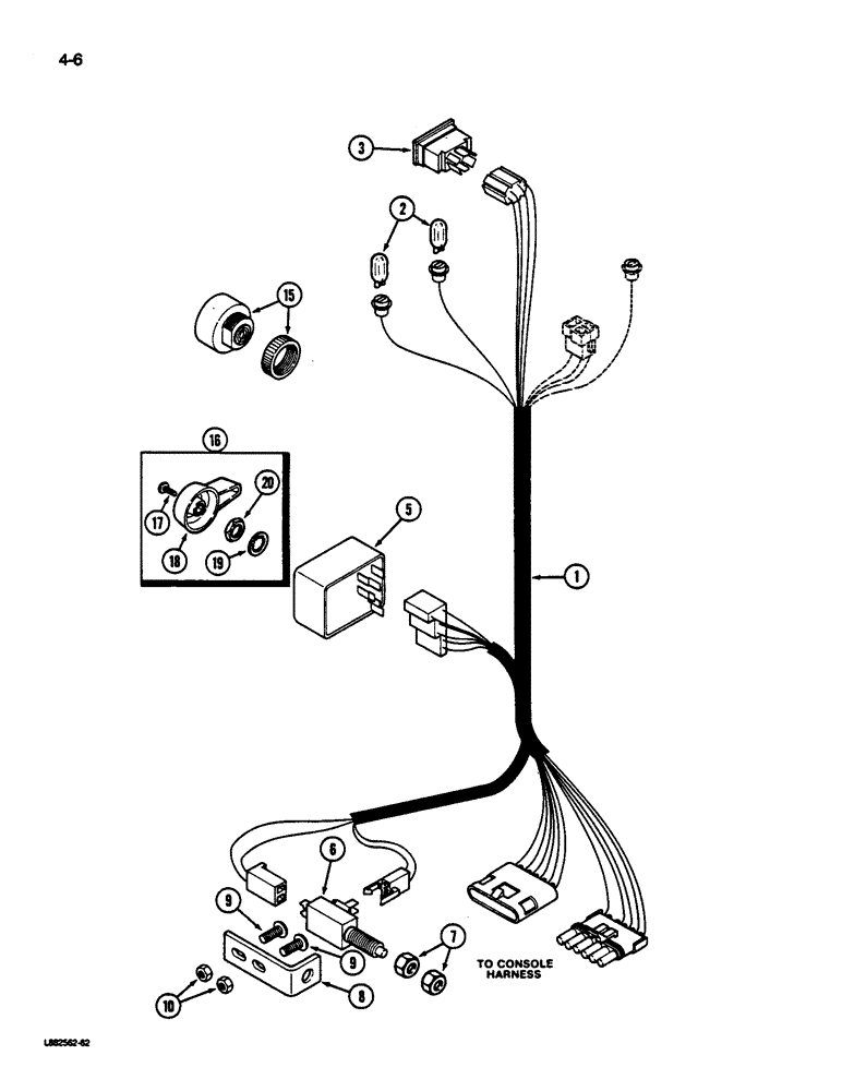 Схема запчастей Case IH 1822 - (4-06) - STEERING COLUMN HARNESS (06) - ELECTRICAL SYSTEMS