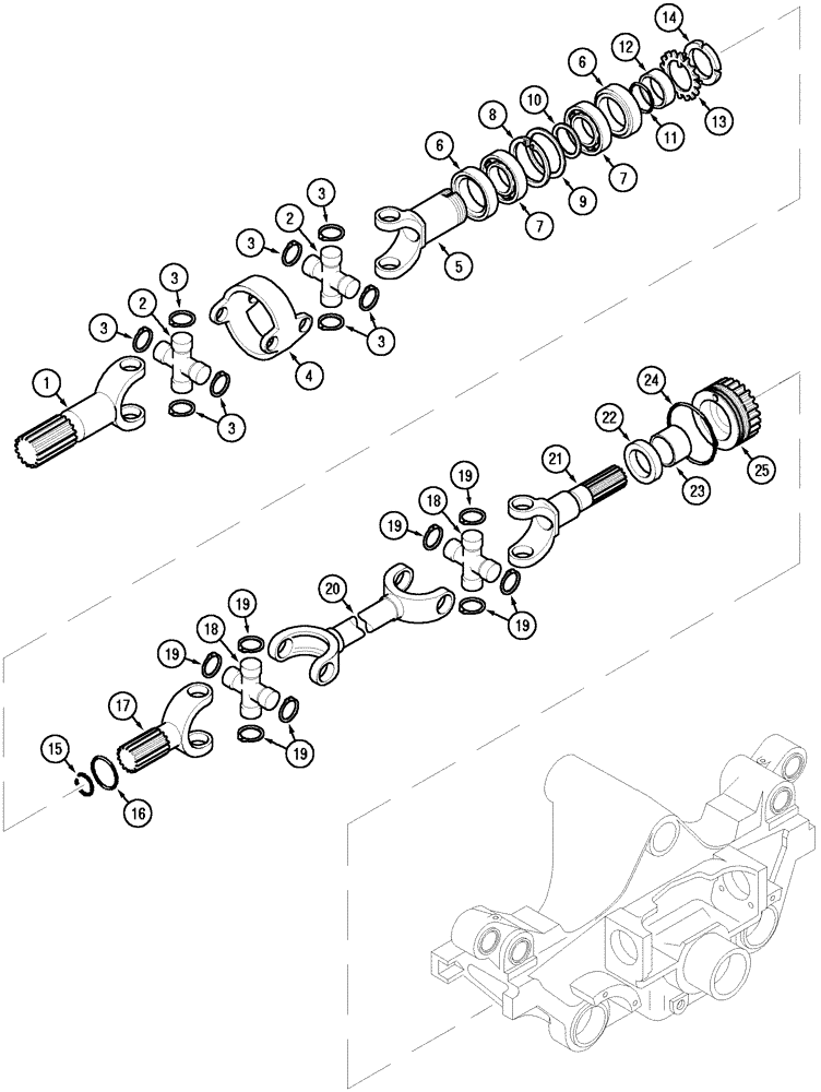 Схема запчастей Case IH MX120 - (05-16) - DRIVE SHAFT, FRONT AXLE (05) - STEERING