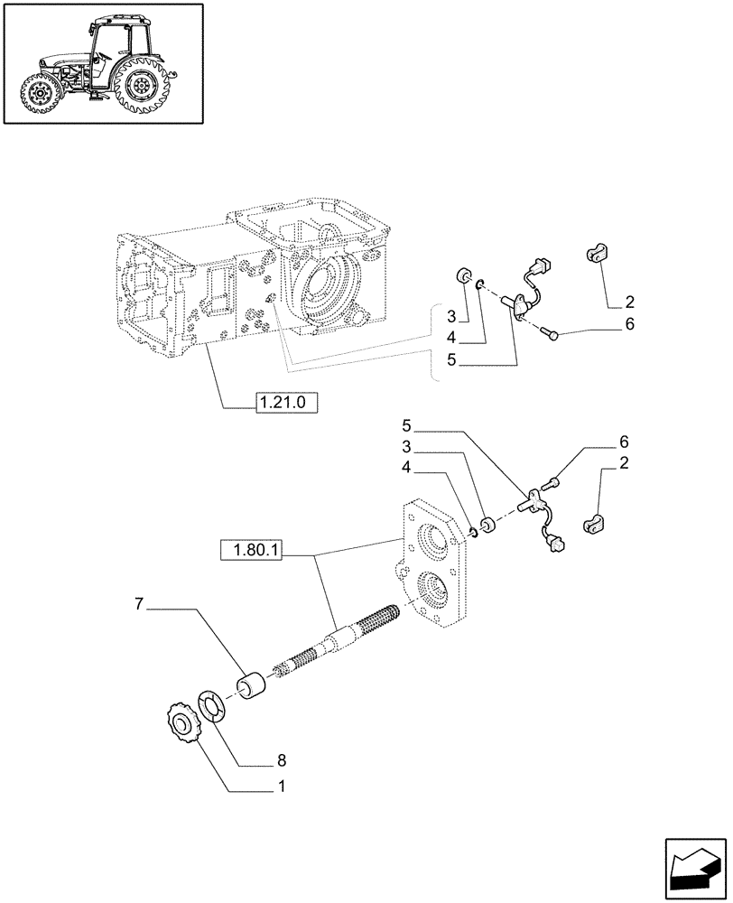 Схема запчастей Case IH JX1060C - (1.80.1/05) - (VAR.745) DIGITAL INSTRUMENT CLUSTER - ELECTRIC WIRES (07) - HYDRAULIC SYSTEM