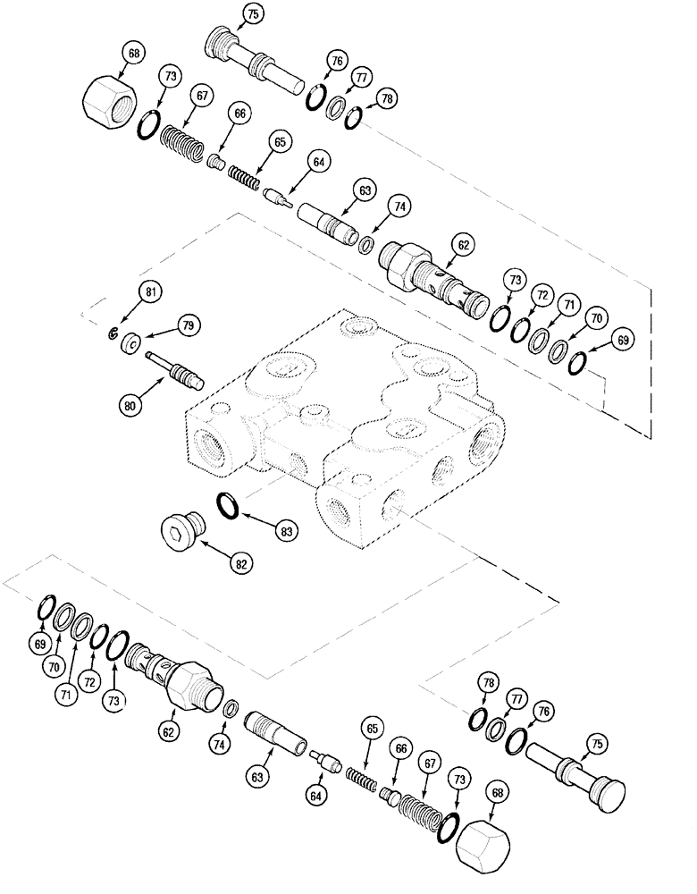 Схема запчастей Case IH MX120 - (08-25) - REMOTE CONTROL VALVE (08) - HYDRAULICS