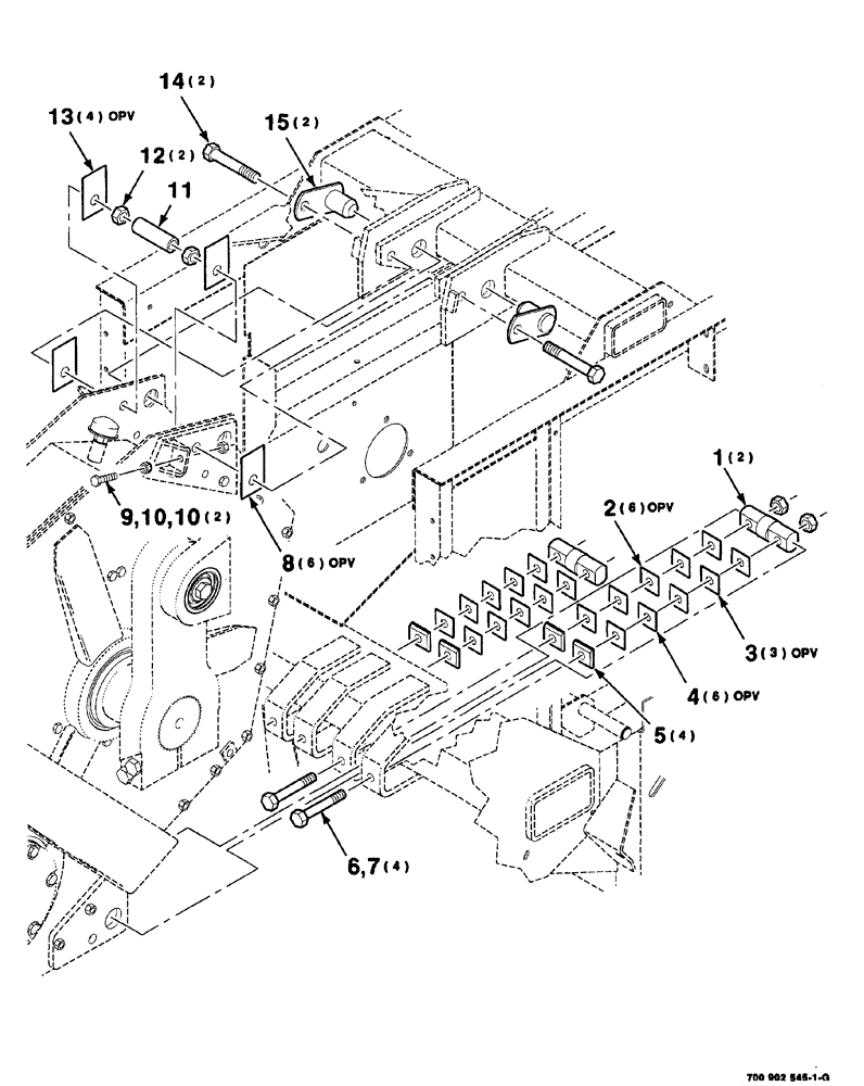 Схема запчастей Case IH 8575 - (02-022) - GEARBOX MOUNTING ASSEMBLY Driveline