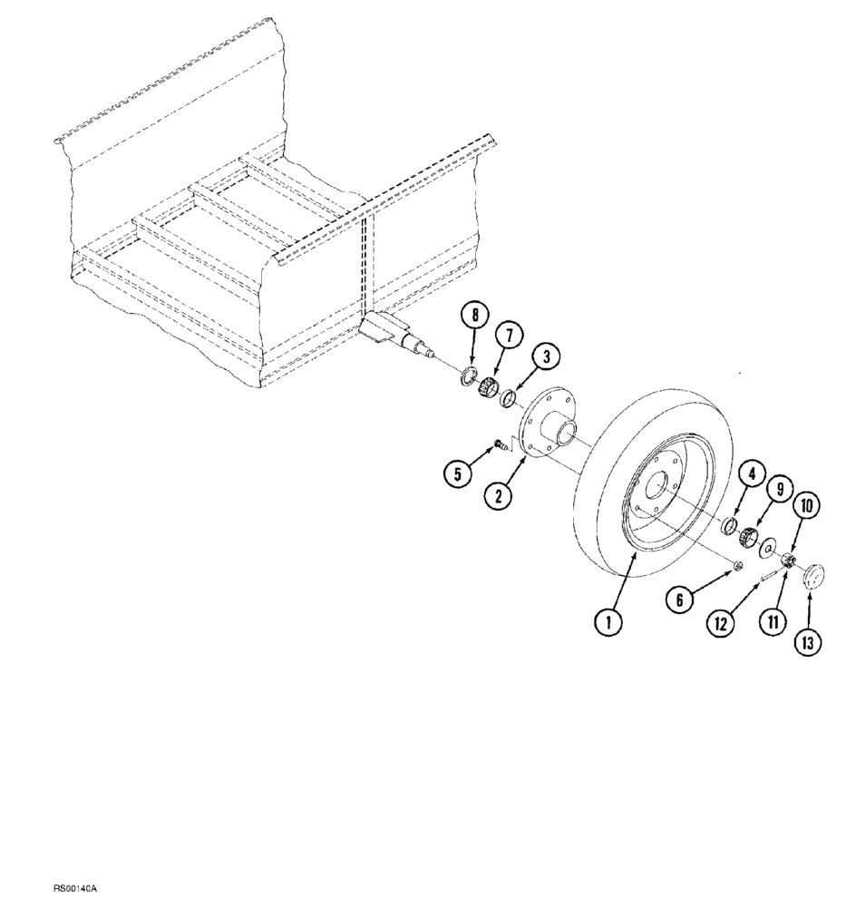 Схема запчастей Case IH 1500-SERIES - (09-10) - AXLE AND WHEEL (1530 AND 1540 SPREADER) 