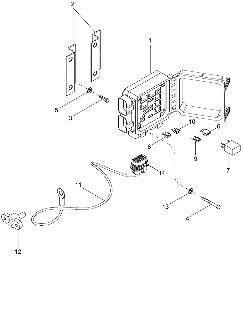 Схема запчастей Case IH MX305 - (04-02) - POWER DISTRIBUTION - BSN Z7RZ01521 (04) - ELECTRICAL SYSTEMS