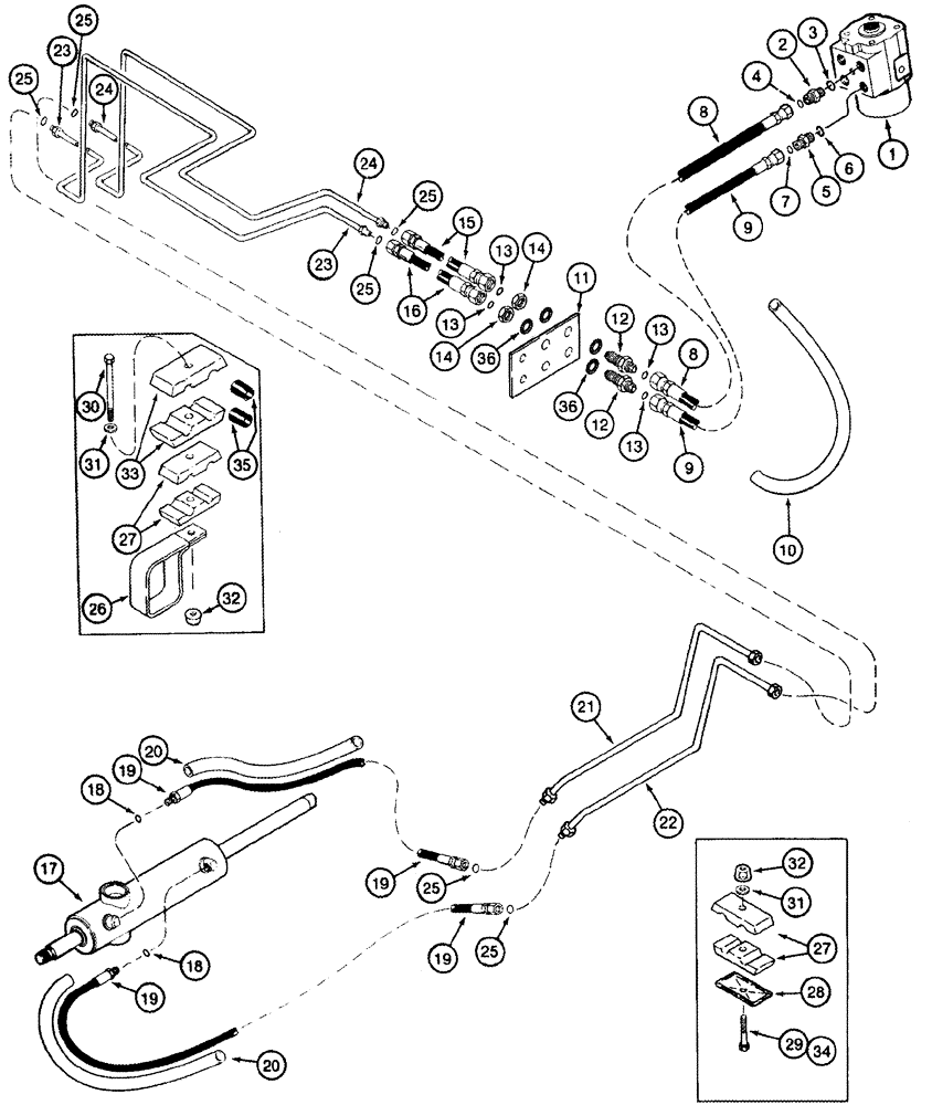 Схема запчастей Case IH 420 - (05-03) - HYDRAULICS - STEERING (04) - STEERING