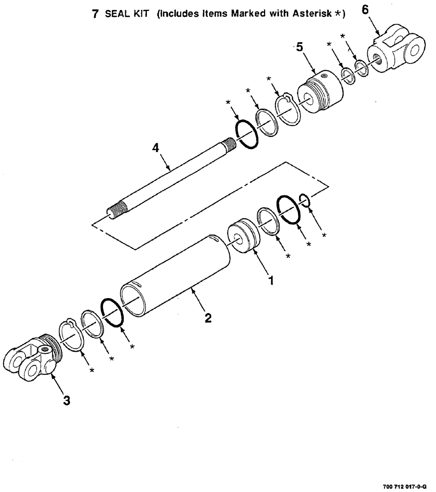 Схема запчастей Case IH 8870 - (08-74) - HYDRAULIC CYLINDER ASSEMBLY (HEADER TILT) (35) - HYDRAULIC SYSTEMS