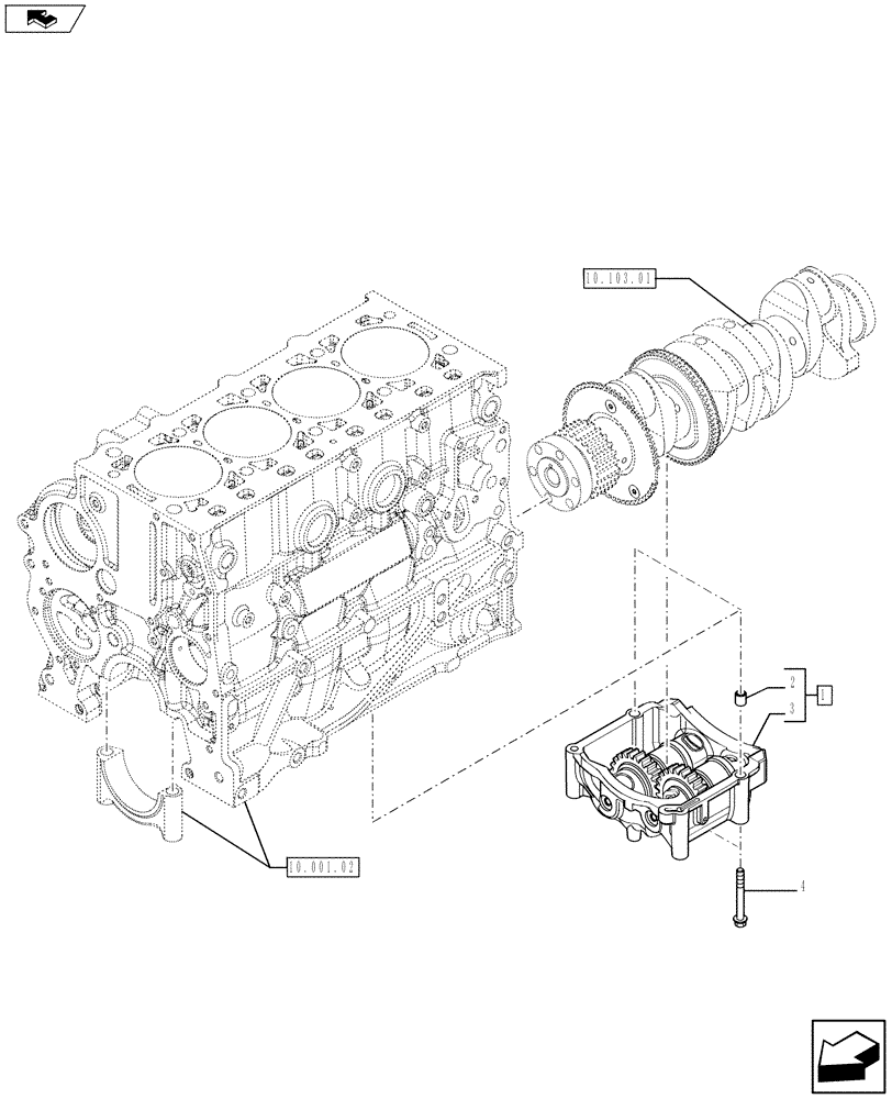 Схема запчастей Case IH F5DFL413A A001 - (10.110.02) - DYNAMIC BALANCER, GEARS & SHAFTS (504382895) (10) - ENGINE