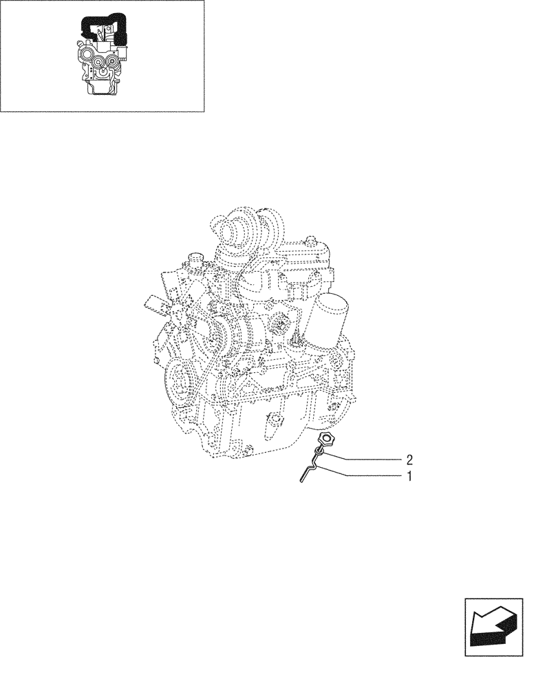 Схема запчастей Case IH JX95 - (0.27.0/01[02]) - OIL DIPSTICK - TIER 1 ENGINE (01) - ENGINE