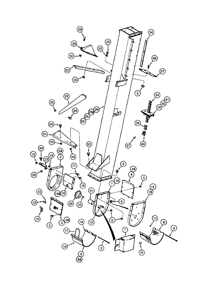 Схема запчастей Case IH 2377 - (09D-02) - GRAIN ELEVATOR - HOUSING AND BOOT (16) - GRAIN ELEVATORS & AUGERS