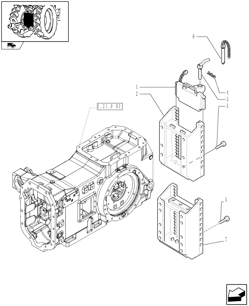 Схема запчастей Case IH MAXXUM 130 - (1.89.5/05) - SLIDER TOW HOOK WITH FIXED C AND D3 TYPE COUPLINGS, LESS SWINGING DRAWBAR (ITALY) (VAR.332954) (09) - IMPLEMENT LIFT