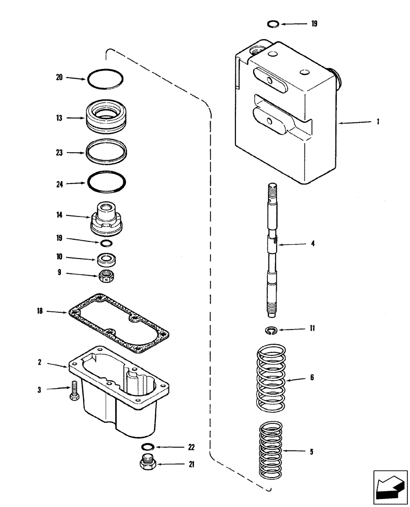 Схема запчастей Case IH 2588 - (33.202.21) - VALVE ASSY - BRAKES, MASTER (33) - BRAKES & CONTROLS