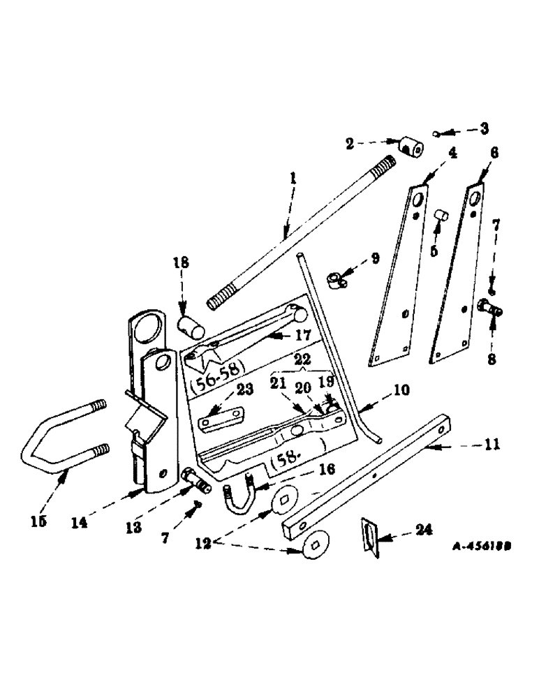 Схема запчастей Case IH 661 - (AB-07) - THIRD GANG PARALLEL LINKAGE 