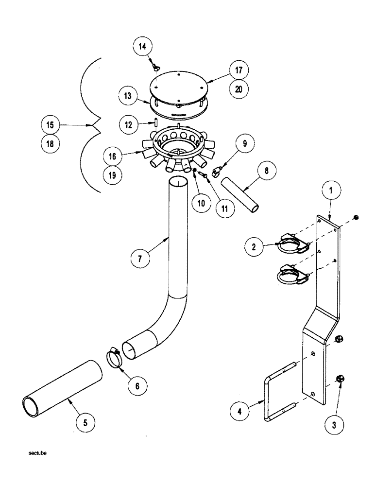 Схема запчастей Case IH SDX30 - (6.070.1) - CONCORD AIR CART SECONDARY MANIFOLD Related Equipment