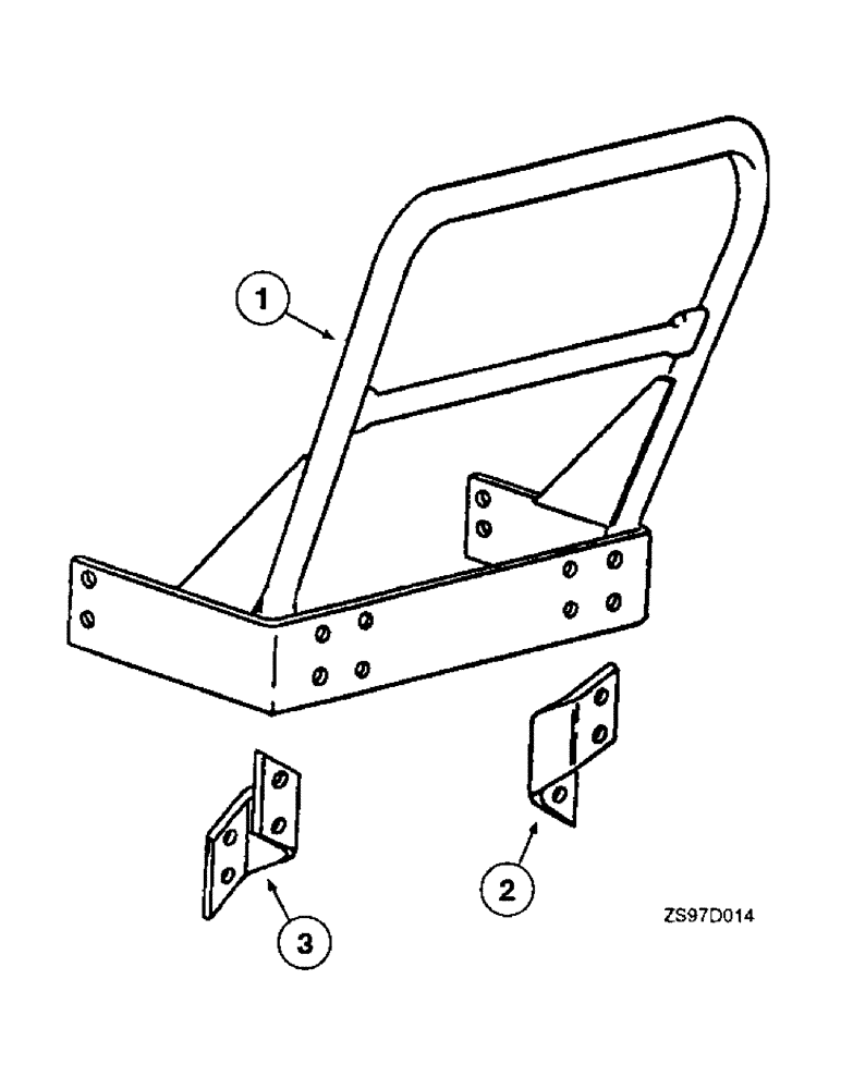 Схема запчастей Case IH 2200 - (6-40) - GRILLE GUARD, FOR USE ON 484 AND 584 TRACTORS 