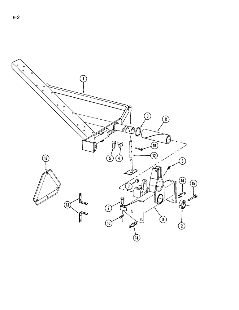 Схема запчастей Case IH 125 - (9-02) - MAIN FRAME 