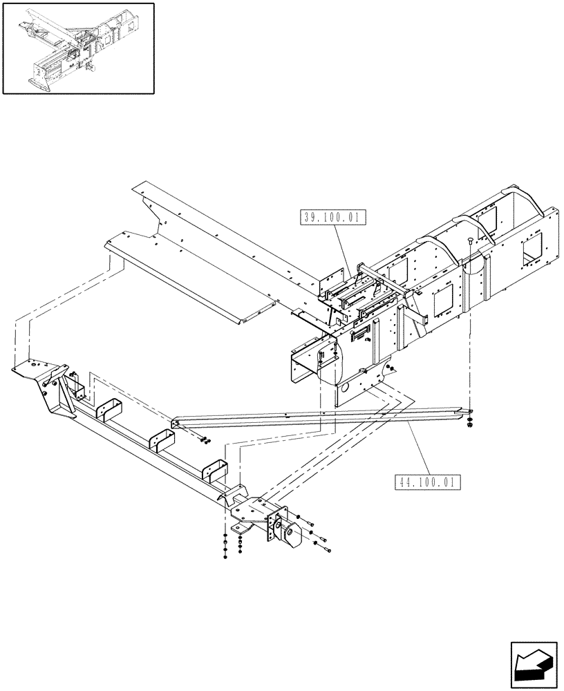 Схема запчастей Case IH SB551 - (00.000.44) - PICTORIAL INDEX, AXLE (00) - GENERAL & PICTORIAL INDEX