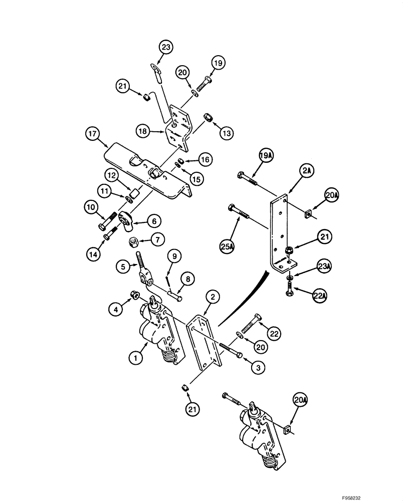 Схема запчастей Case IH 1840 - (08-22) - AUXILIARY CONTROL VALVE - PEDAL MOUNTING, MODELS WITH HAND OPERATED LOADER CONTROLS (08) - HYDRAULICS