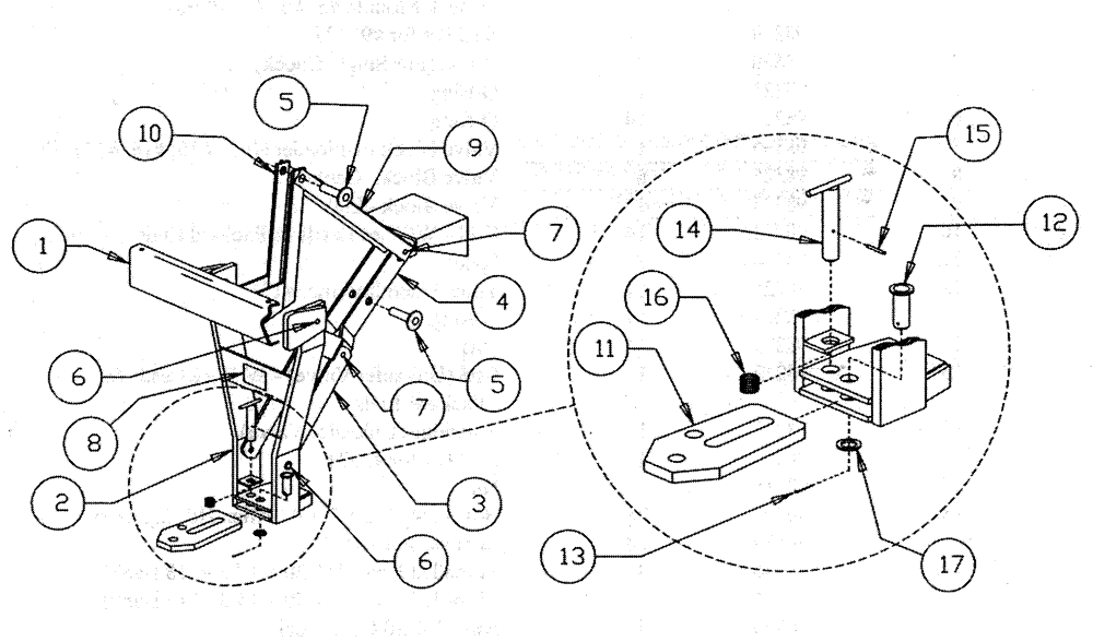 Схема запчастей Case IH TYLER - (10-004) - TOW HITCH ASSEMBLY - TYLER SPRAYER Options