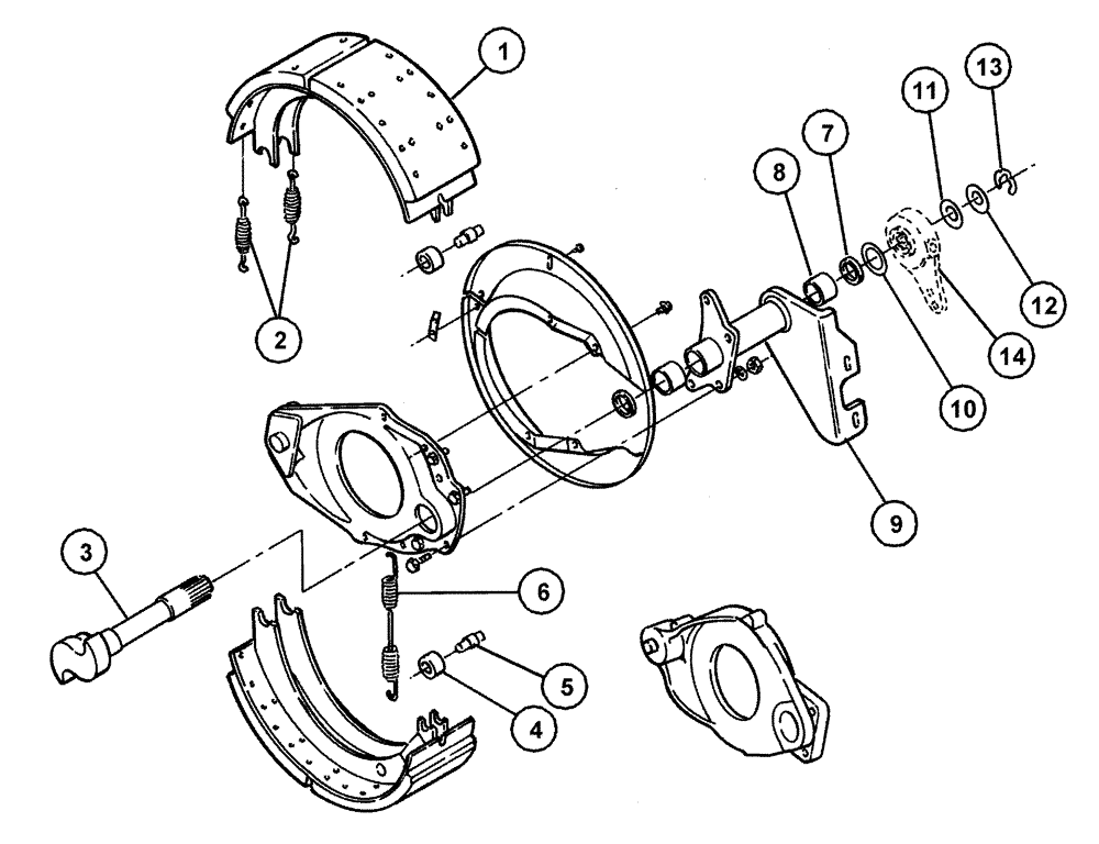 Схема запчастей Case IH FLX4300 - (04-005) - FRONT AXLE BRAKE Frame & Suspension