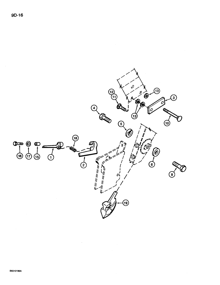 Схема запчастей Case IH 950 - (9D-16) - BLACKLAND ATTACHMENT, ALL PLANTERS (09) - CHASSIS/ATTACHMENTS