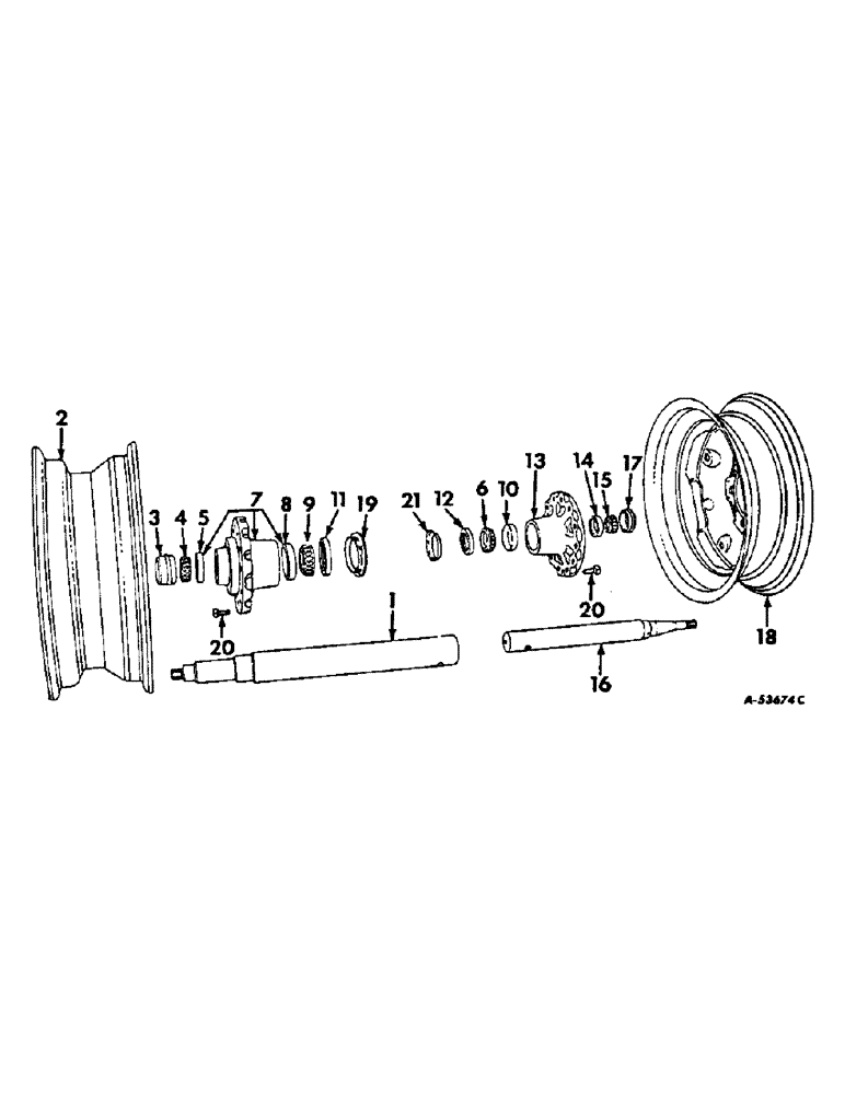 Схема запчастей Case IH 57 - (A-08) - LEFT AND RIGHT WHEELS 