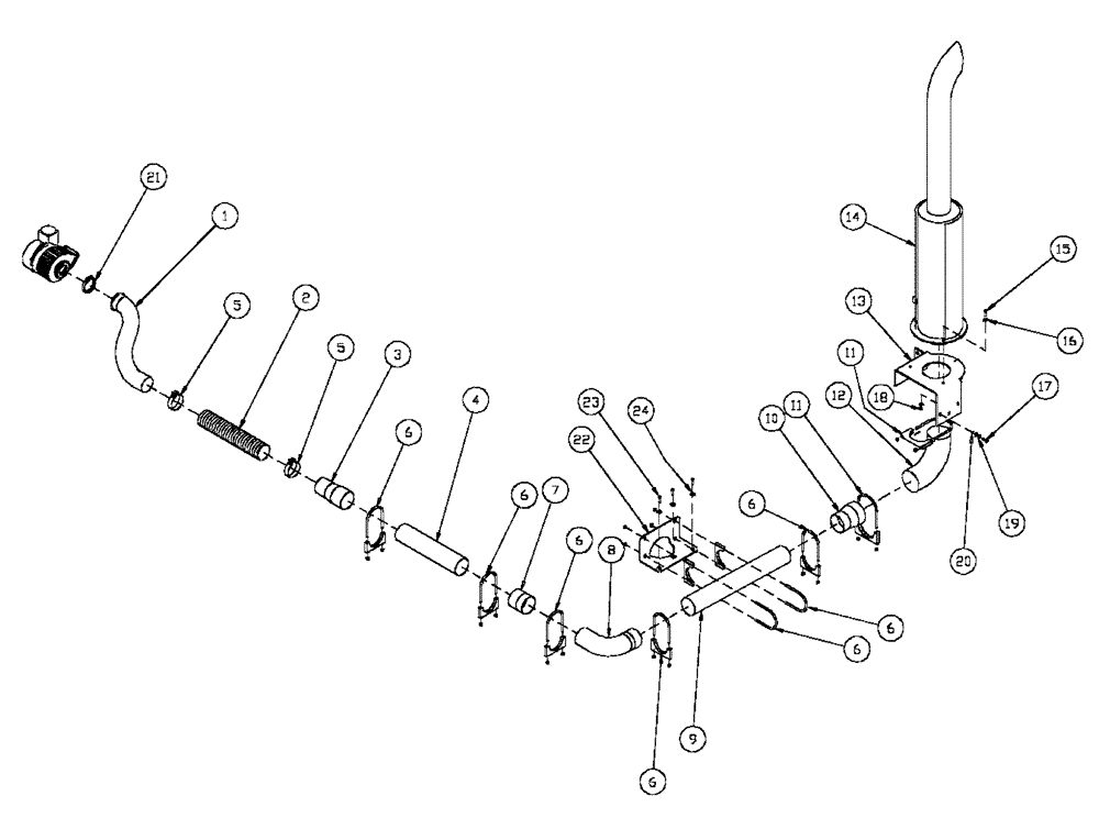 Схема запчастей Case IH FLX4375 - (02-029) - AIR EXHAUST GROUP (FLX 4300 JD ENGINE) (01) - ENGINE