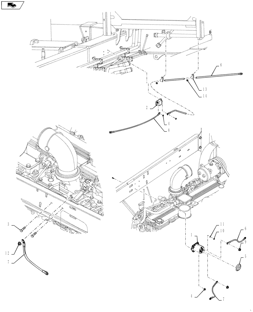 Схема запчастей Case IH 4420 - (03-040) - GRID HEATER,GROUP (01) - ENGINE