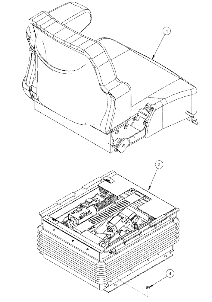 Схема запчастей Case IH SPX4260 - (01-012) - SEAT ASSEMBLY Cab Interior