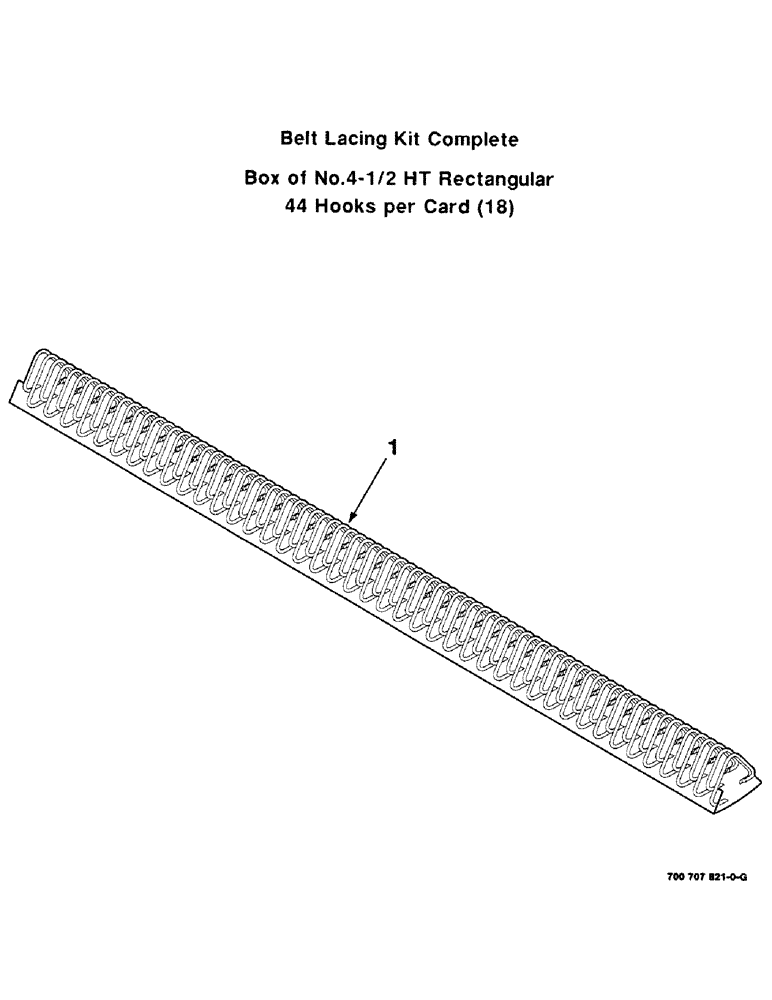 Схема запчастей Case IH 8455T - (9-12) - CLIPPER LACING KIT, HOOKS AND PINS, 700707821 BELT CLIPPER LACING KIT COMPLETE Decals & Attachments