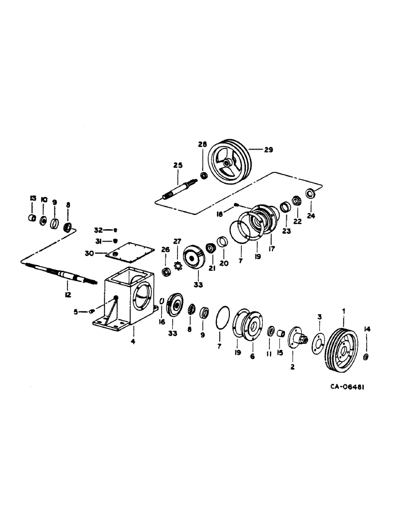 Схема запчастей Case IH 1460 - (07-037) - STRAW CHOPPER GEAR CASE, SEPARATOR DRIVE (04) - Drive Train