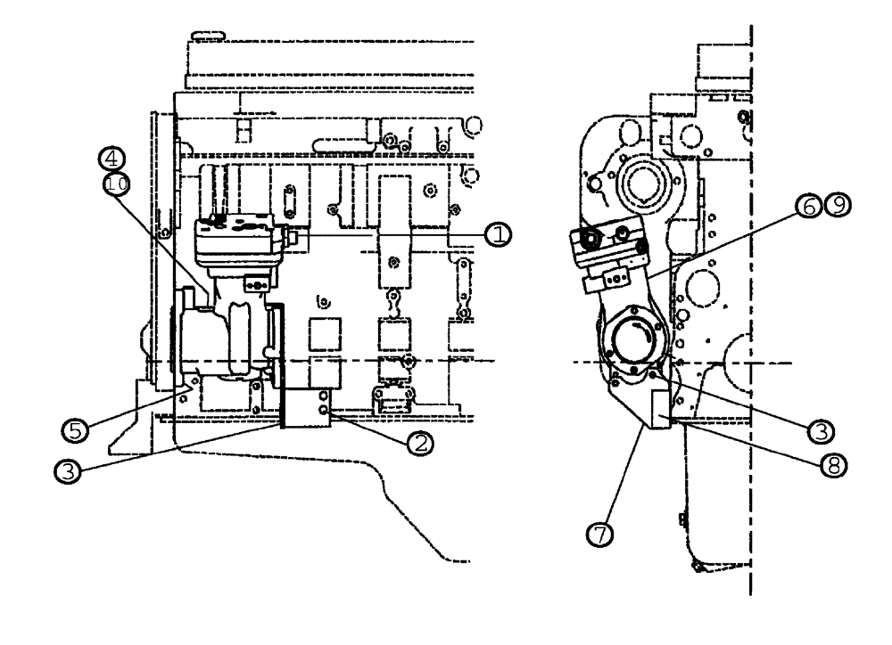 Схема запчастей Case IH FLX3300B - (02-006) - AIR COMPRESSOR (01) - ENGINE