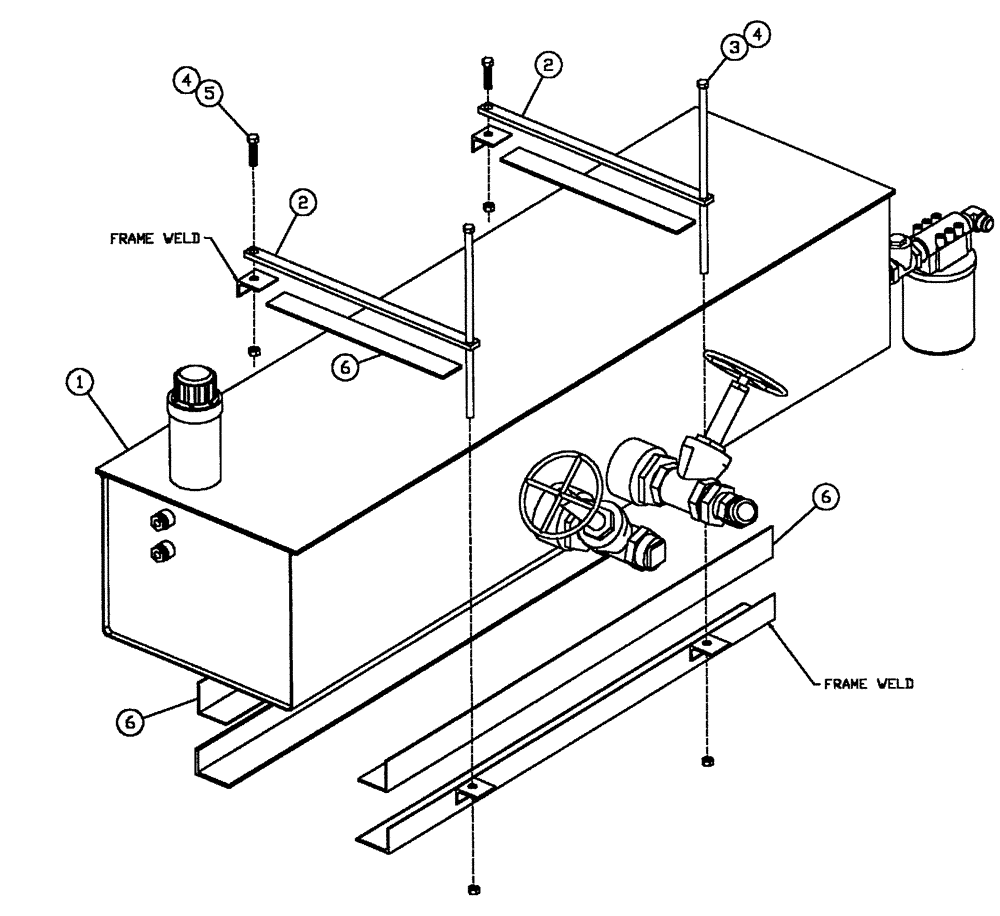 Схема запчастей Case IH 4330 - (06-003) - HYDRAULIC TANK INSTALL GROUP (07) - HYDRAULICS