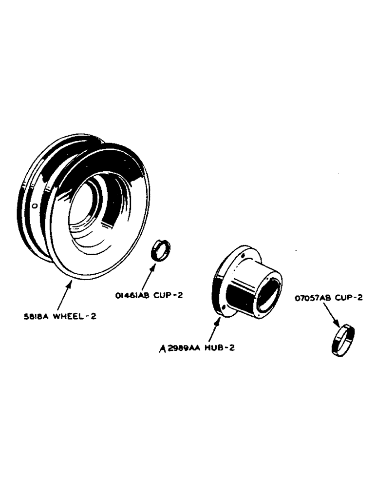 Схема запчастей Case IH DO-SERIES - (107) - DUAL FRONT WHEEL FOR PNEUMATIC FARM TIRES, FOR "DC-3" AND "DC-4" TRACTORS (06) - POWER TRAIN