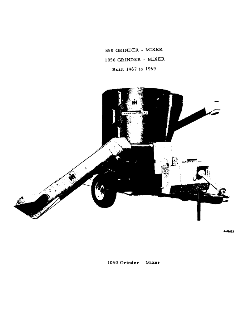 Схема запчастей Case IH 1050 - (B-01) - 850 AND 1050 GRINDER - MIXER 