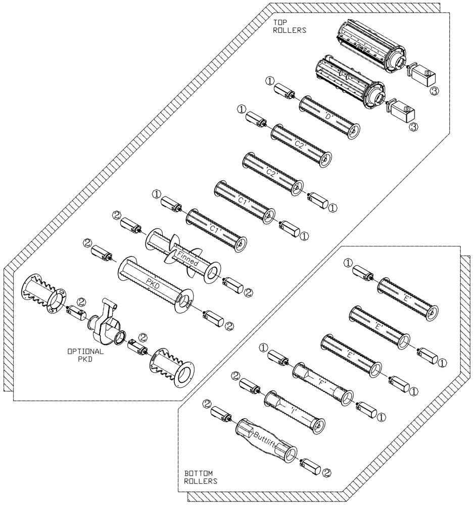 Схема запчастей Case IH 7700 - (B01[03]) - HYDRAULIC MOTORS {Rollers and Chopper} {Location} Hydraulic Components & Circuits