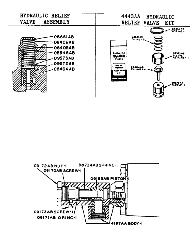 Схема запчастей Case IH 500-SERIES - (112) - HYDRAULIC CONTROL UNIT, HYDRAULIC RELIEF VALVE (08) - HYDRAULICS