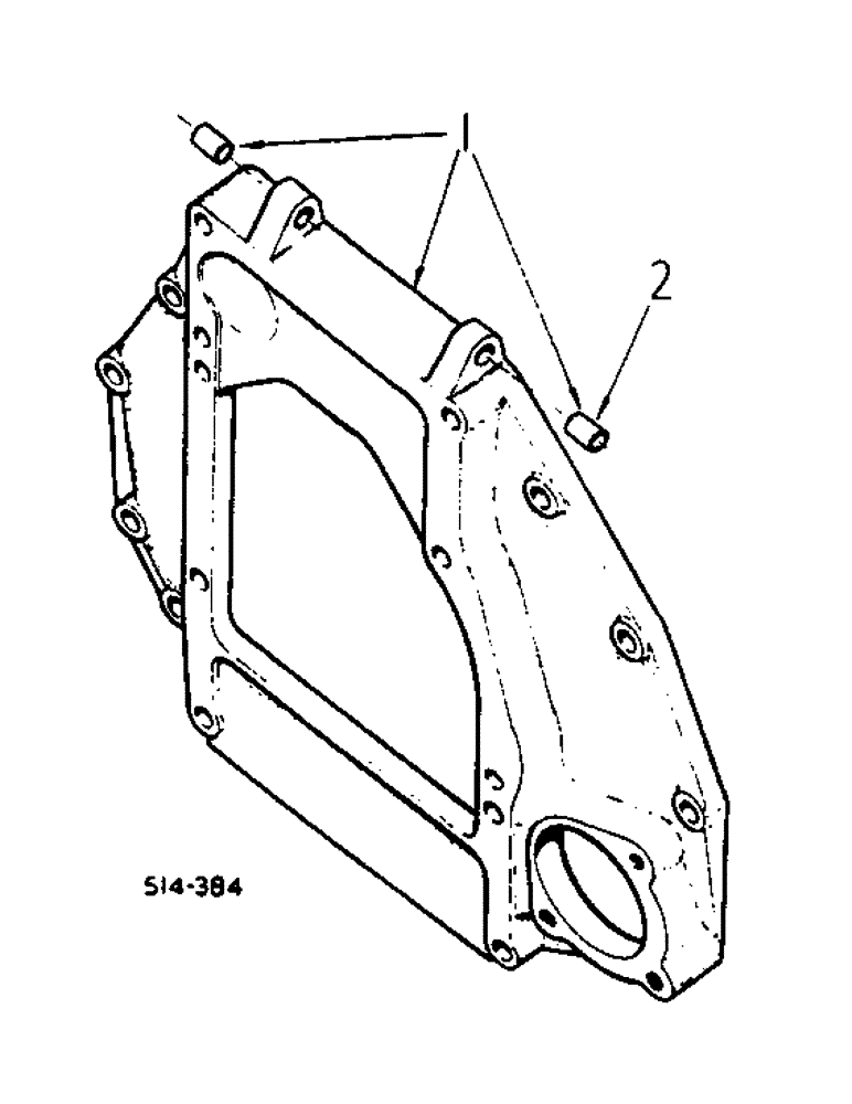 Схема запчастей Case IH 584 - (12-34) - ENGINE MOUNTING Power