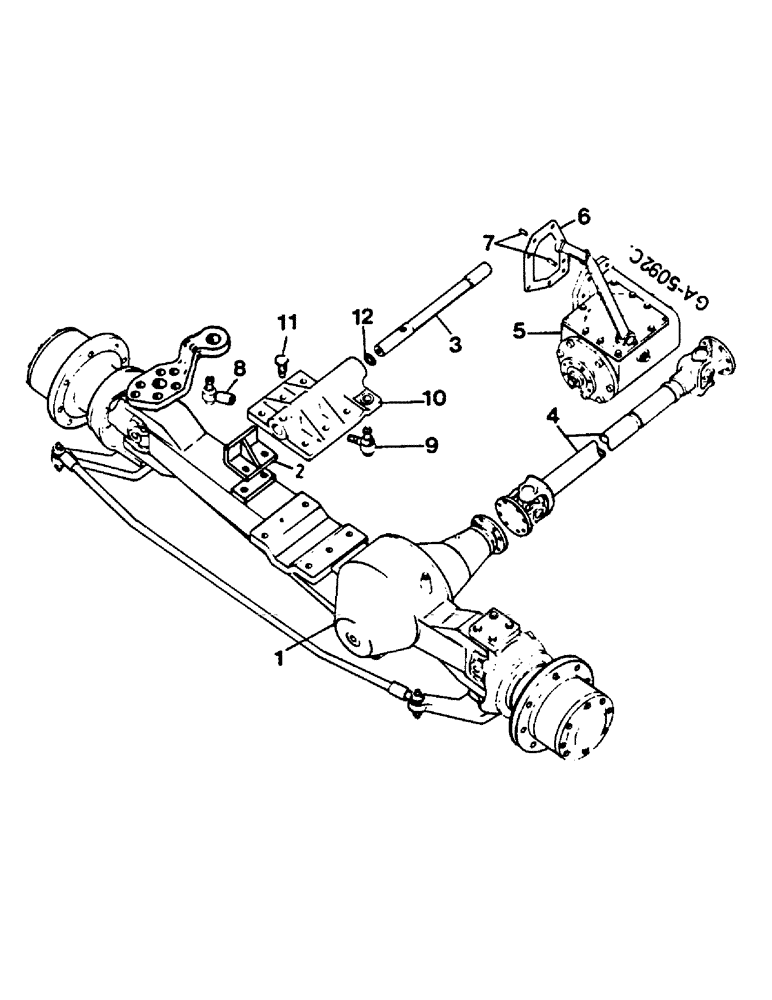 Схема запчастей Case IH 744 - (1J18) - FOUR WHEEL DRIVE (04) - Drive Train