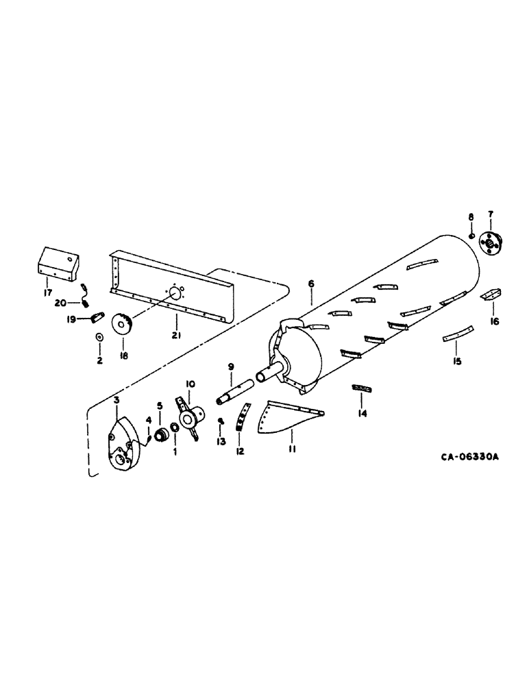 Схема запчастей Case IH 1420 - (21-03) - THRESHING ROTOR AND CONCAVES, ROTOR, RICE AND EDIBLE BEAN (14) - THRESHING