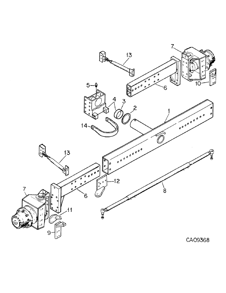 Схема запчастей Case IH 1460 - (15-17) - WHEEL AND TRACTION, POWER GUIDE WHEEL AXLE AND CONNECTIONS, S/N 52156 AND ABOVE Wheels & Traction