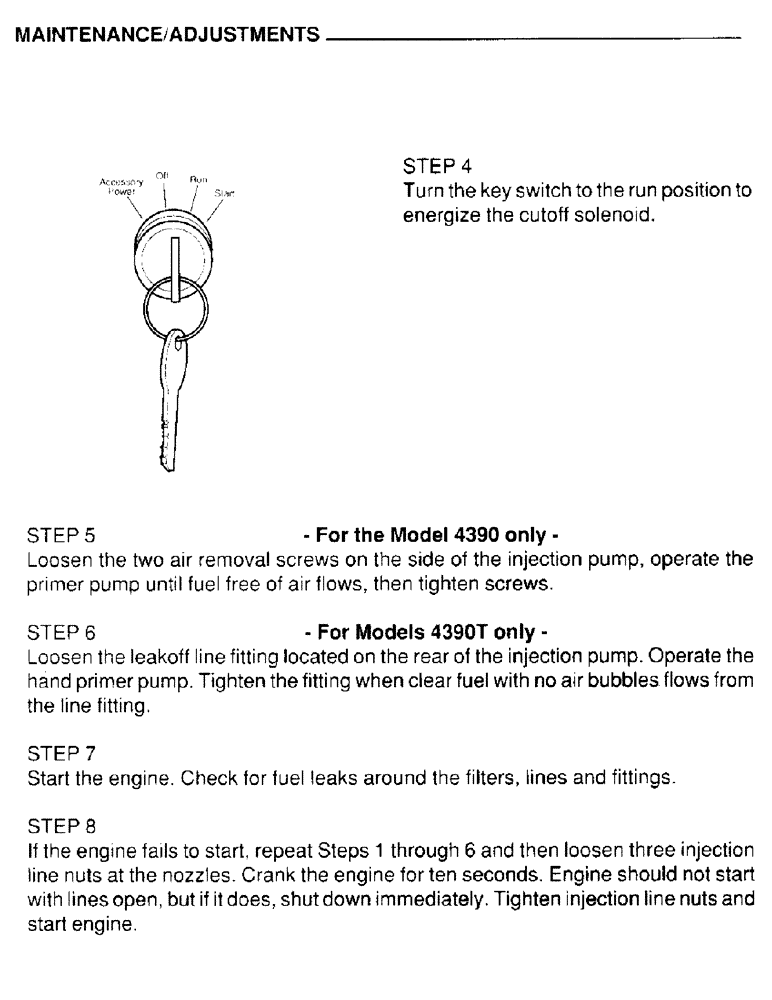Схема запчастей Case IH 4390T - (036) - MAINTENANCE, ADJUSTMENTS 