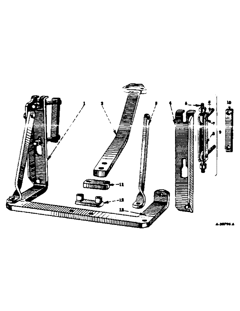 Схема запчастей Case IH 460 - (195) - DRAWBARS & HITCHES, QUICK-ATTACHABLE HIGH-HITCH HEAVY DUTY DRAWBAR, FARMALL 460 SERIES HI-CLEAR Drawbar & Hitches