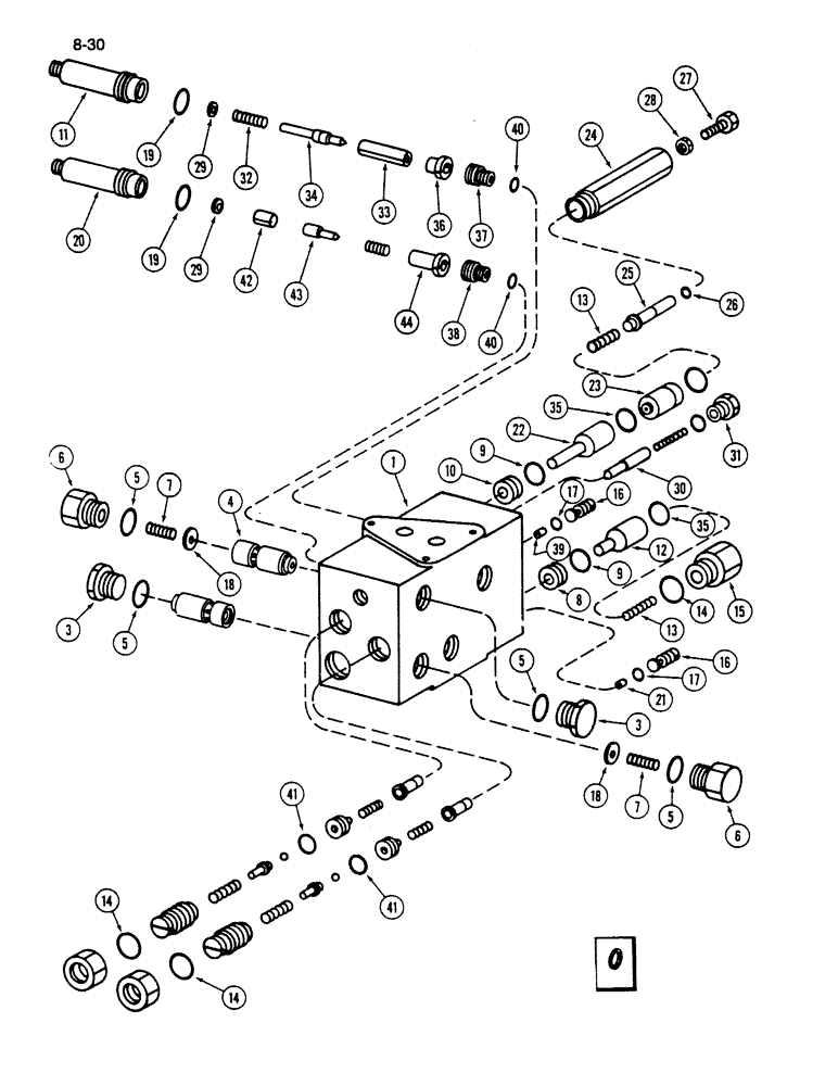 Схема запчастей Case IH 1620 - (8-030) - HEADER VALVE ASSEMBLY (07) - HYDRAULICS