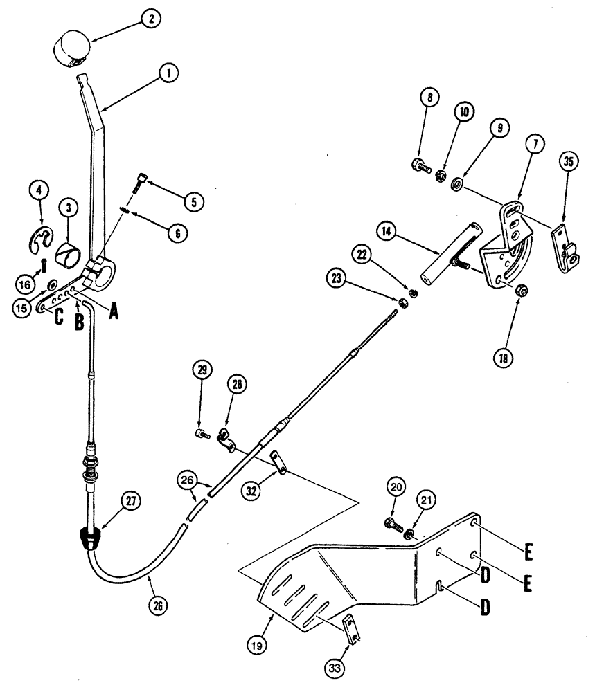 Схема запчастей Case IH 7230 - (3-050) - HAND THROTTLE, TRACTOR PIN JJA0064978 AND AFTER (03) - FUEL SYSTEM