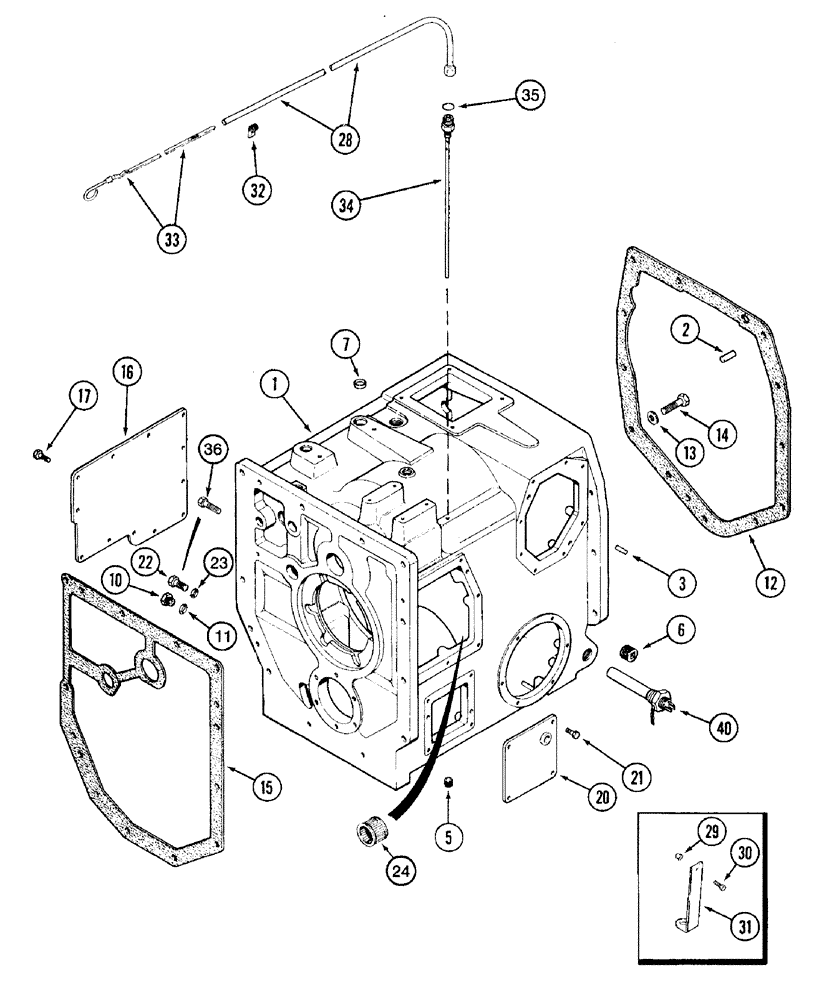 Схема запчастей Case IH 7210 - (6-018) - TRANSMISSION, RANGE HOUSING (06) - POWER TRAIN