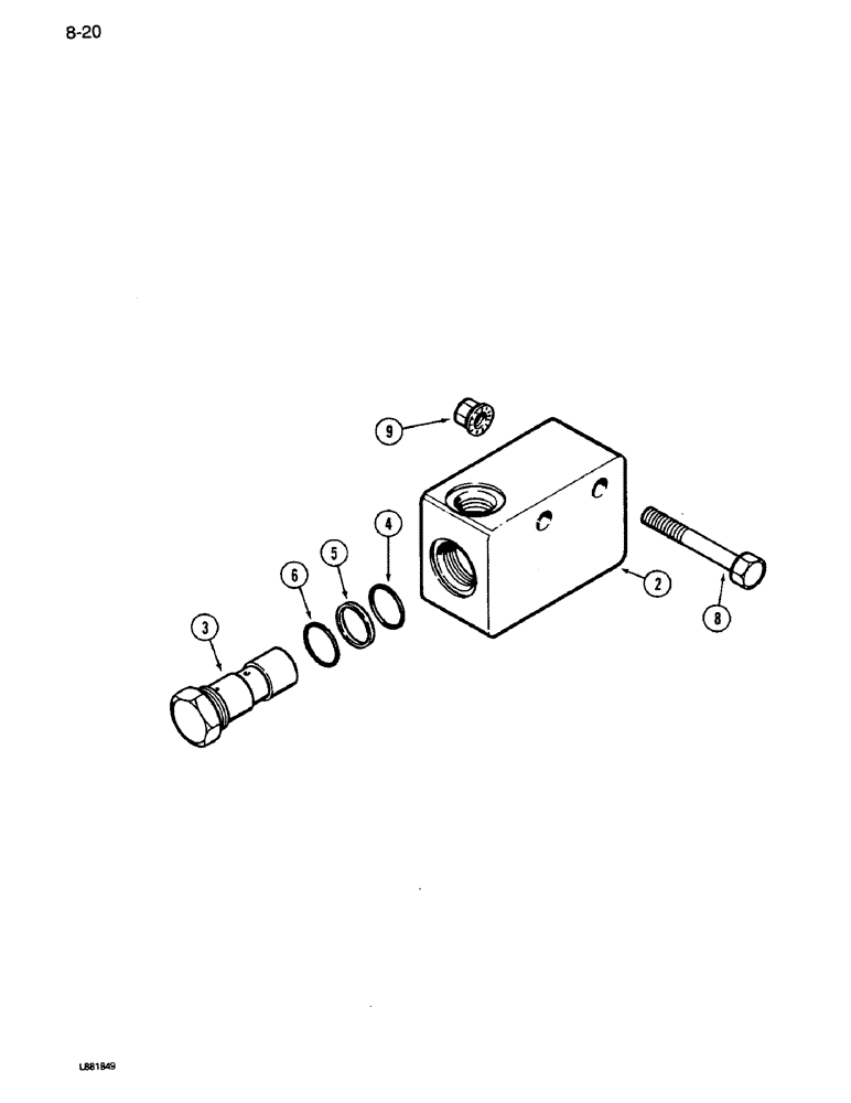 Схема запчастей Case IH 1640 - (8-20) - RELIEF VALVE (07) - HYDRAULICS