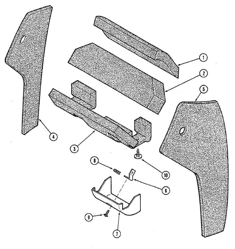 Схема запчастей Case IH 7230 - (9-048) - INSTUMENT PANEL, ACOUSTICAL (09) - CHASSIS/ATTACHMENTS