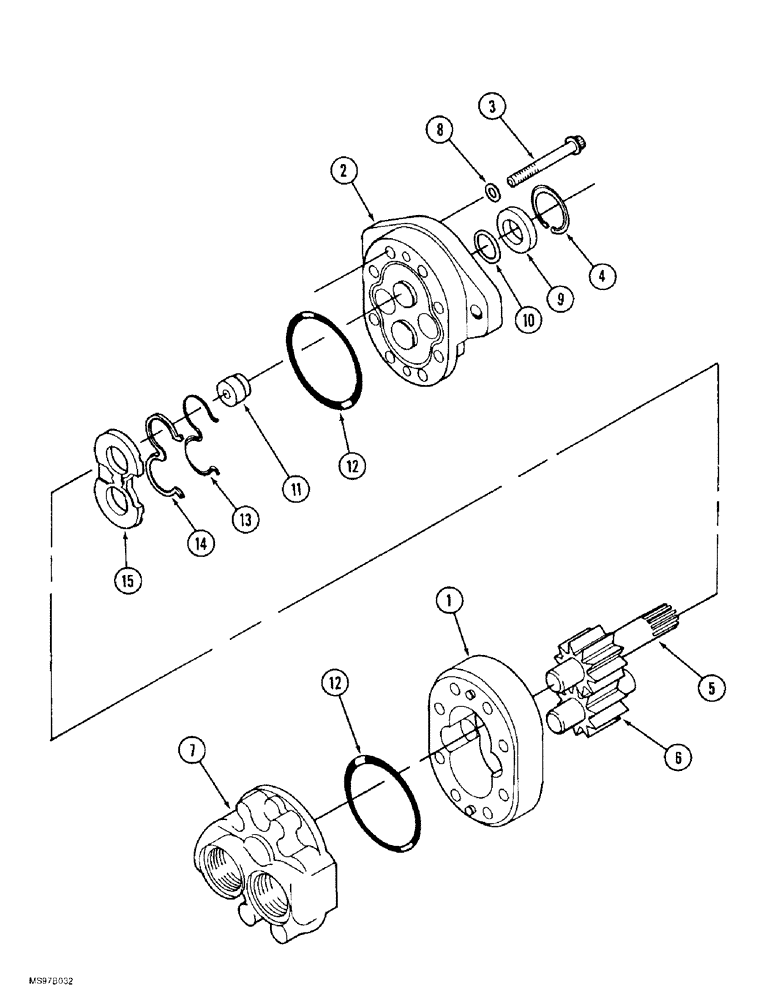 Схема запчастей Case IH 9380 QUADTRAC - (8-114) - AXLE HYDRAULIC PUMP (08) - HYDRAULICS